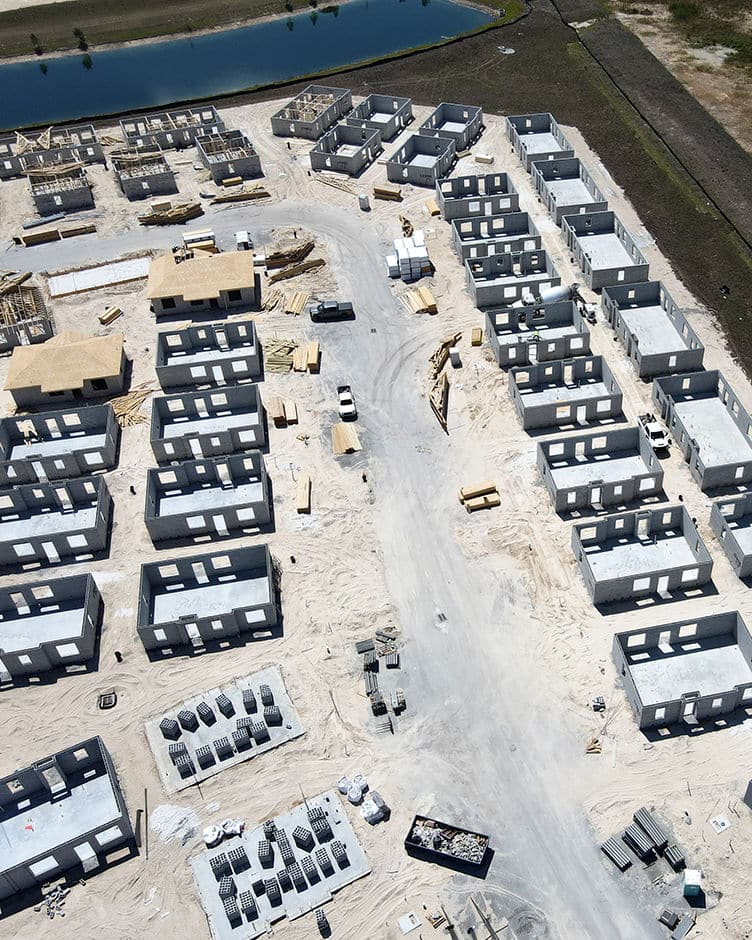 a built to rent community during the pre construction phase